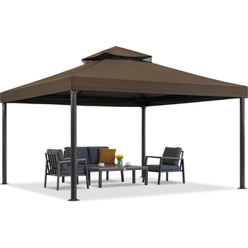 Garden Point Кафяв градински павилион Valencia 4x4 m Garden Point (GAP970)