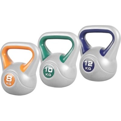 Gorilla Sports Kettlebel set plast 8 kg, 10 kg, 12 kg