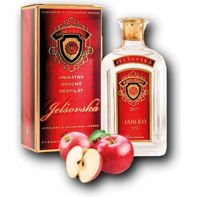 Jelšovská Jablkovica Premium 52% 0.35 l (kartón)