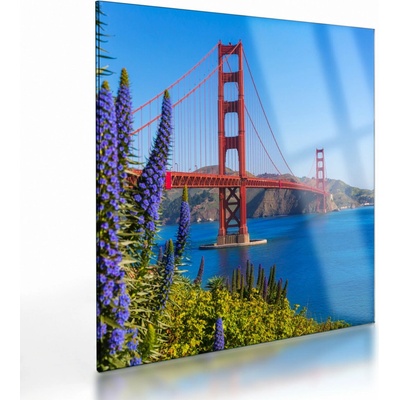 Skleněný obraz - Golden Gate Bridge, San Francisco, jednodílný 30x30 cm na skle – Hledejceny.cz