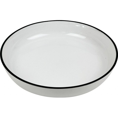 SVING Polohluboký talíř FUTURE Black rim 24 cm