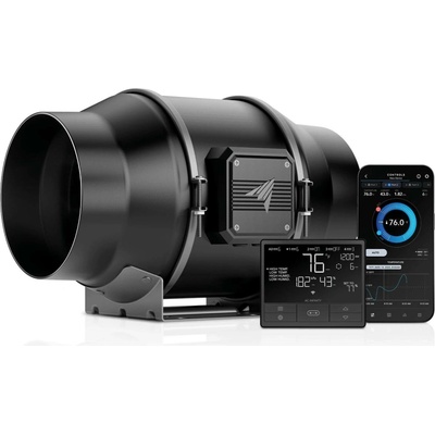 AC Infinity CLOUDLINE T6 Quiet Inline Fan System with Temperature Humidity VPD Controller 150 mm