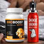  EroBoost Max хапчета за по-силна ерекция + DOOZ 14000 спрей за задържане