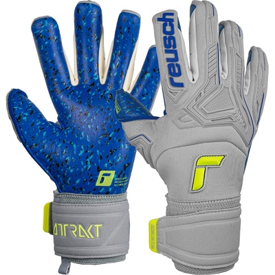 Reusch Attrakt Freegel Fusion Goaliator šedá/žlutá/modrá
