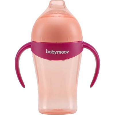 Babymoov nekapající hrníček s úchyty peach 180 ml