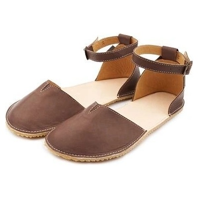 Vlnka dámske barefoot kožené sandále Zina hnedá