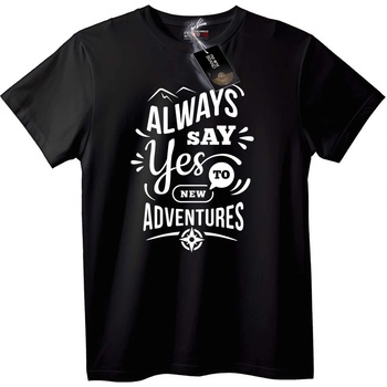 NOONEBRAND Тениска Винаги Казвай Да на Нови Приключения - 2XL, White