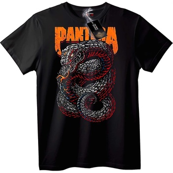 NOONEBRAND Тениска с Панда и Змия - XS, Black