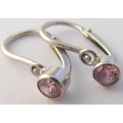 Klenoty Budín dětské zlaté z bílého zlata s růžovými růženíny 6580071