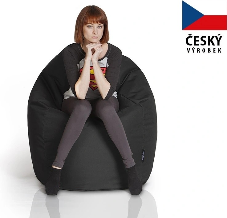 CrazyShop sedací vak Hruška Mega černá