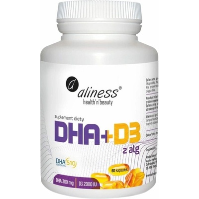 Aliness Omega DHA 300 mg z rias + vitamín D3 2000IU 60 kapsúl