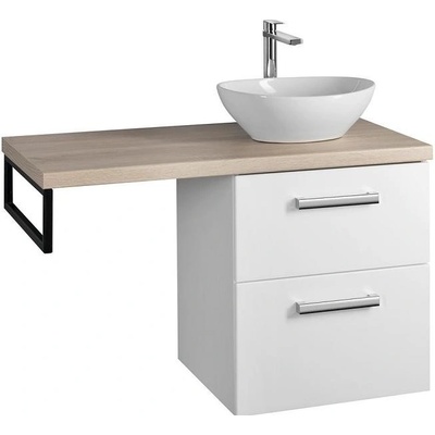 Aqualine Vega š. 97,5 cm, bílá/dub platin, VG052-02