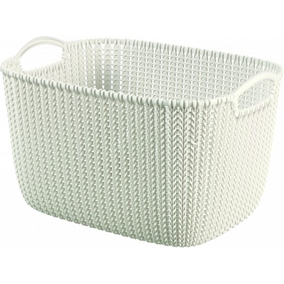 Curver Knit hranatý koš 19l bílý