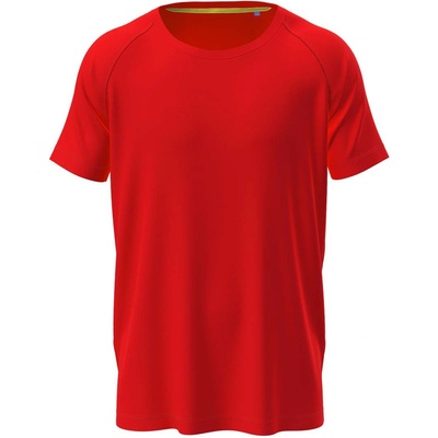 Stedman mesh raglan st8410 / Мъжка спортна риза раглан - аленочервена (st8410srel)