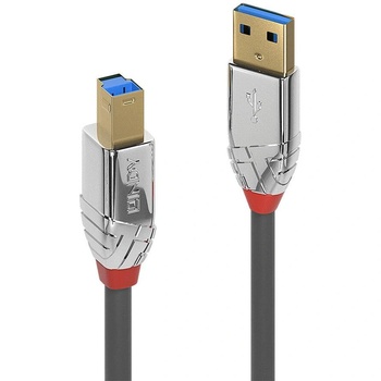 Image 1 of Lindy 36661 USB кабел 1 м USB 3.2 Gen 1 (3.1 Gen 1) USB A USB B Хром, Сив (36661)