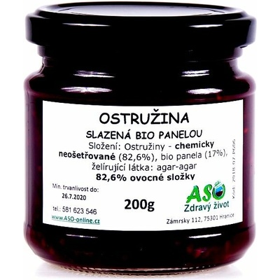 ASO Zdravý život Ostružina slazená Bio panelou 200 g