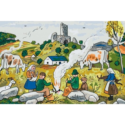 MALUJEŠ Malování podle čísel JOSEF LADA PODZIM Rozměr 40 x 60 cm Rámování bez rámu a bez vypnutí plátna