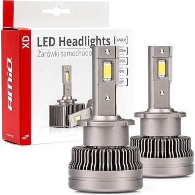 Amio LED výbojky D2S LED XD Series CAN-BUS, bílé 6500K | 8600 LM, 2 ks – Sleviste.cz