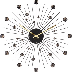 Karlsson Стенен часовник Sunburst XL черен (KA4859BK)