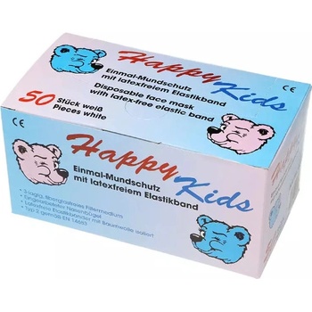 Happy Kids Ústenky 3 vrstvé s gumičkou, 50 ks