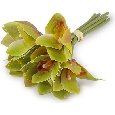 Umělá orchidej svazek Varianta: 7 zelená sv., Balení: 1 svaz.