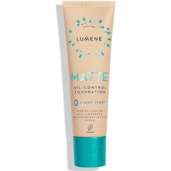 Lumene Matte Oil-Control zmatňujúci make-up SPF20 0 Light Ivory 30 ml