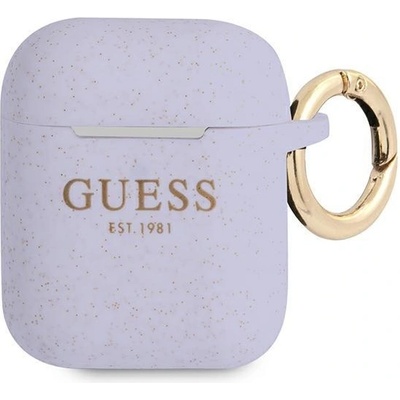 Guess Калъф Guess GUA2SGGEU Silicone Glitter за Apple AirPods, лилав (GUE001398)