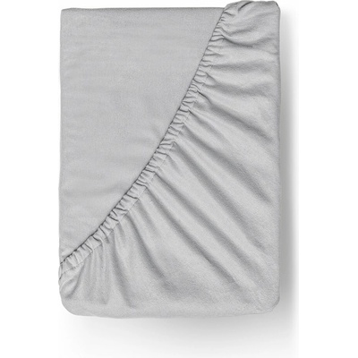 Kvalitex flanel napínacie prestieradlo svetlo sivé 120x200