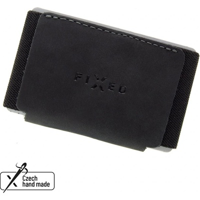 Fixed Tiny Wallet kožená z pravé hovězí kůže Torcello černá FIXW-STN-BK