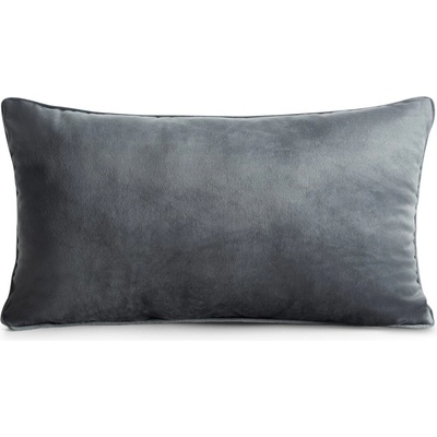 Eurofirany Zamatový vankúš Gaja ová antracit Polyester 30x50