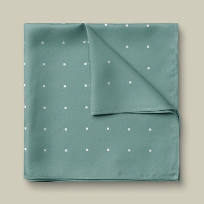 Charles Tyrwhitt Silk Spot Pocket Square Teal