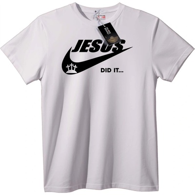 NOONEBRAND Тениска Иисус го направи - S, White