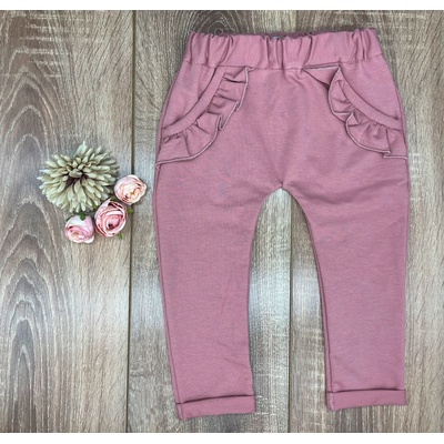 Baby Powder Handmade kalhoty s ozdobenými kapsami růžové růžová