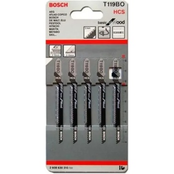 Bosch Нож за зеге Bosch с T-захват 58/83 мм, 12.7 TPI, 5 бр. , криволинейно, T 119 BO- 2 608 630 310
