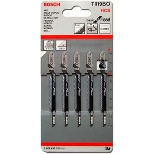 Bosch Нож за зеге Bosch с T-захват 58/83 мм, 12.7 TPI, 5 бр. , криволинейно, T 119 BO- 2 608 630 310