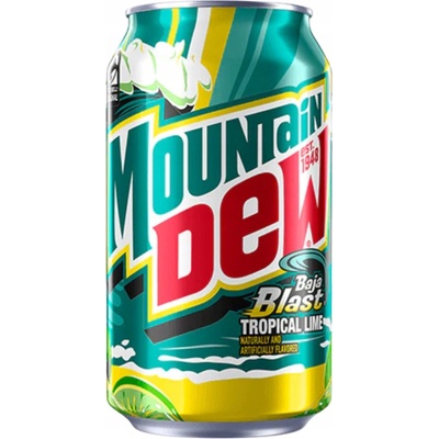 Mountain Dew sycený nápoj s příchutí tropického ovoce 355 ml