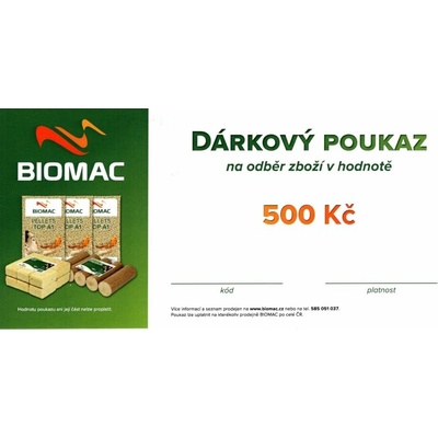 Dárkový poukaz BIOMAC 1000