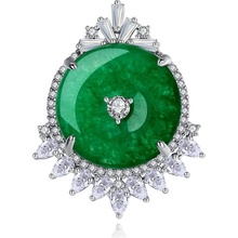 Krista Paulitti Rhodium ozdoby na NailArt TRIPLE AAA ZIRCON SELECTION RHODIUM PLATING Ø 21 MM X 26 MM GREEN