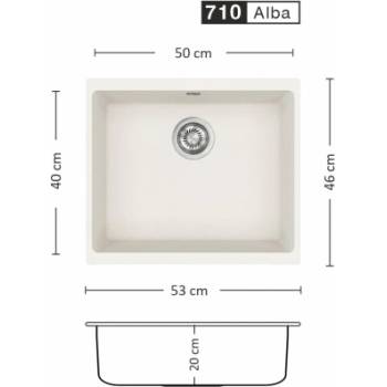 Image 1 of Eurolux COVER 530 U Композитна мивка за вграждане под плот (COVER 530 U)