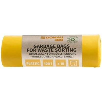 DONAU Pytle zavazovací ECO na separování plastů 120l 35 µm 10 ks žluté