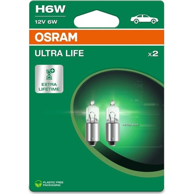 Osram Ultra Life H6W BAX9s 12V 6W 2 ks