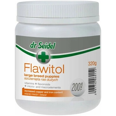 Dr Seidel Flawitol pre šteniatka veľkých plemien 200 tabliet