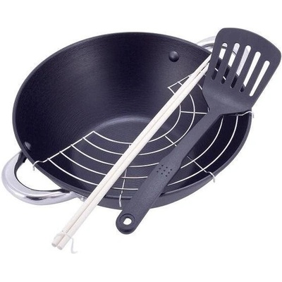 Kamille Pánev Litinový wok s poklicí 32 cm