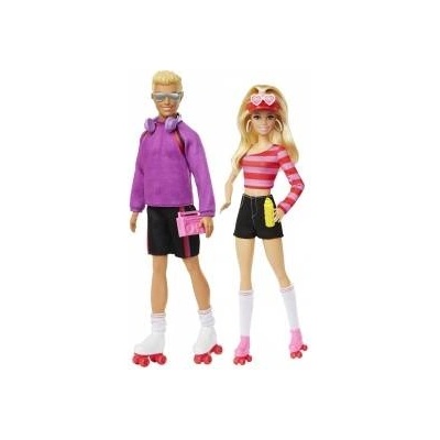 Mattel Barbie pack 2 Barbie and Ken Skaters dolls
