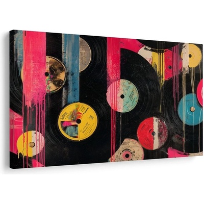 Obraz street artové vinylové desky - 60x40