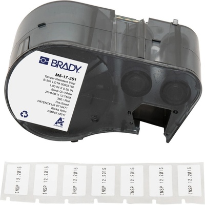 Brady M5-17-351 / 170856, 25.40 mm, Vinyl, черно копиране / бял фон (170856)