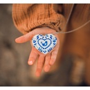 StehlikDesign brož Srdce Folklor modré 0172