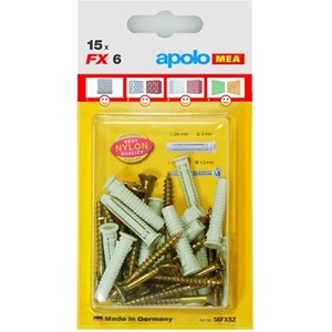 CELO FX 8 универсален найлонов дюбел + 5x60 винт за дърво - 10бр. / блистер 58FXSZ10 (58FXSZ10)