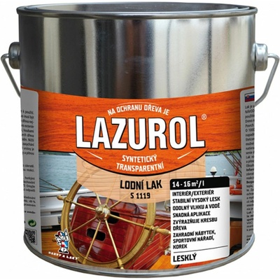 Lazurol S1119 lodní lak 2,5 l bezbarvá lesk