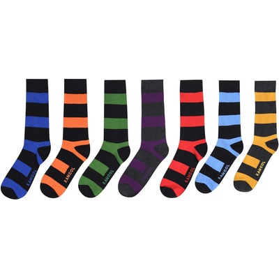 Kangol Мъжки чорапи Kangol Formal 7 Pack Socks Mens - Bold Stripe